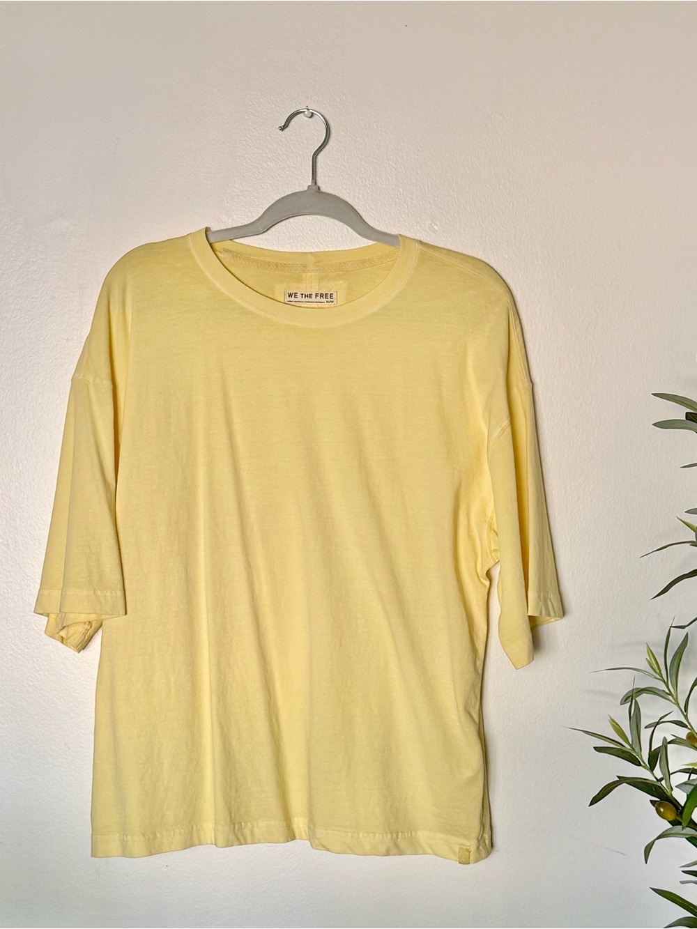 We The Free Woman's Yellow Crewneck T-Shirt